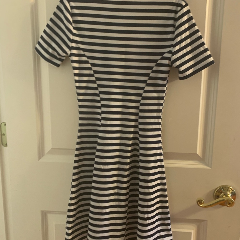 H&M striped flare dress